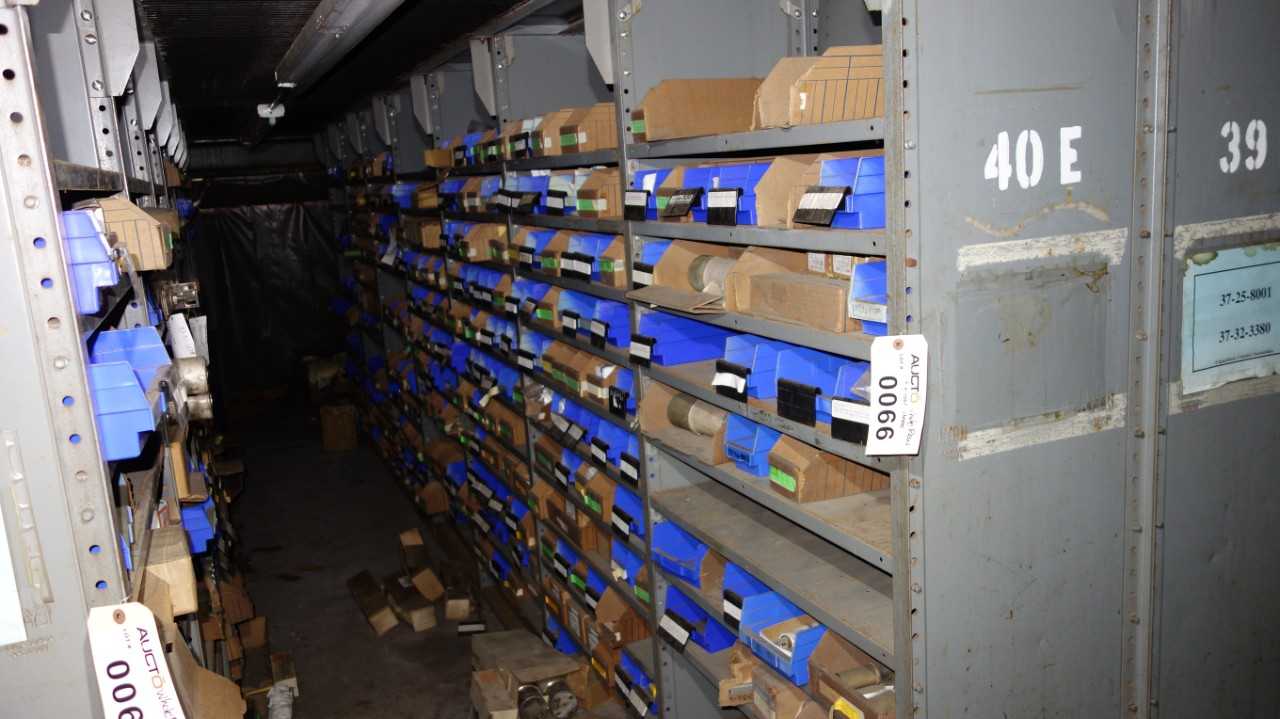 CONTENTS OF 7 SECTIONS OF SHELVING & FLOOR, FUSES - SHELVING