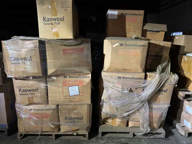 Bulk Lot of Thermal Ceramics Kaowool Ceramic Fiber - QTY Approx. 25 Cases on 2 Pallets - MISCELLANEOUS