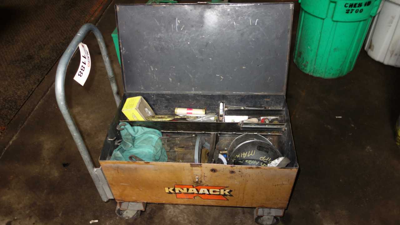 KNACK PORTABLE JOB BOX CART WITH WELDING SUPPLIES - ROLLING CARTS