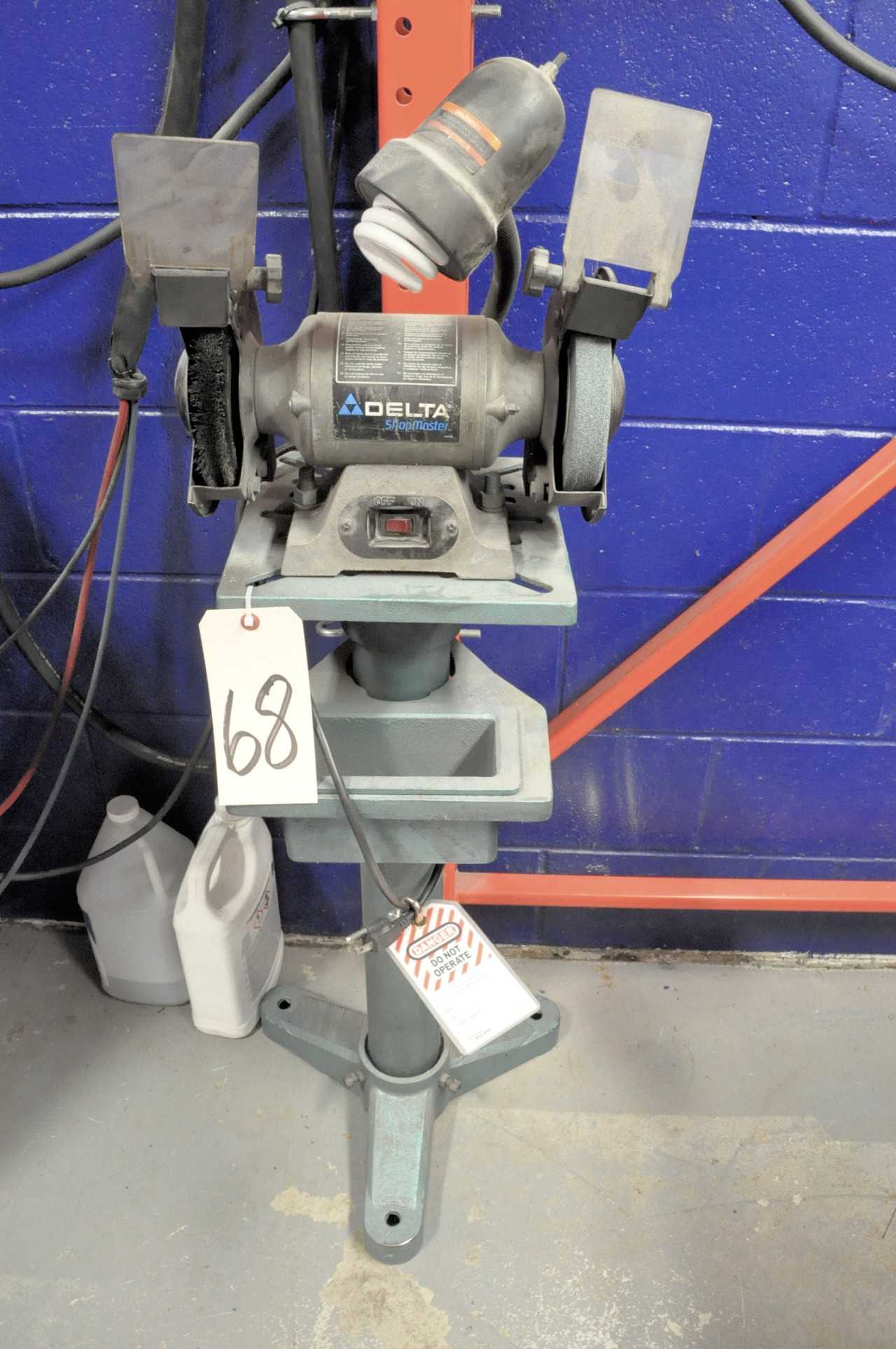 Delta Shopmaster 6" Double End Pedestal Type Grinder, S/n N/a, with Work Light, 1-PH - GRINDING MACHINES