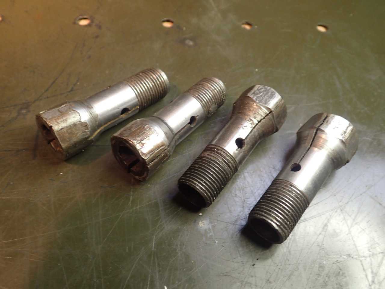 4 Piece Lot of 7/8" Hex Head Collets: Procunier (?) Used in Good Condition - HOLEMAKING TOOLS