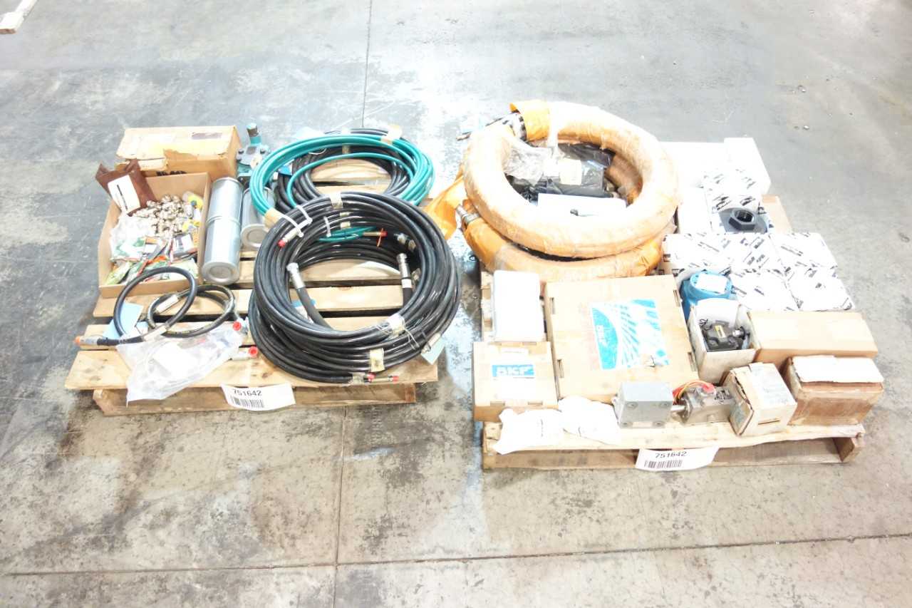 2 PALLETS OF ASSORTED HOSES, FILTERS, FITTINGS, VALVES, ACCESSORIES - PROCESS EQUIPMENT