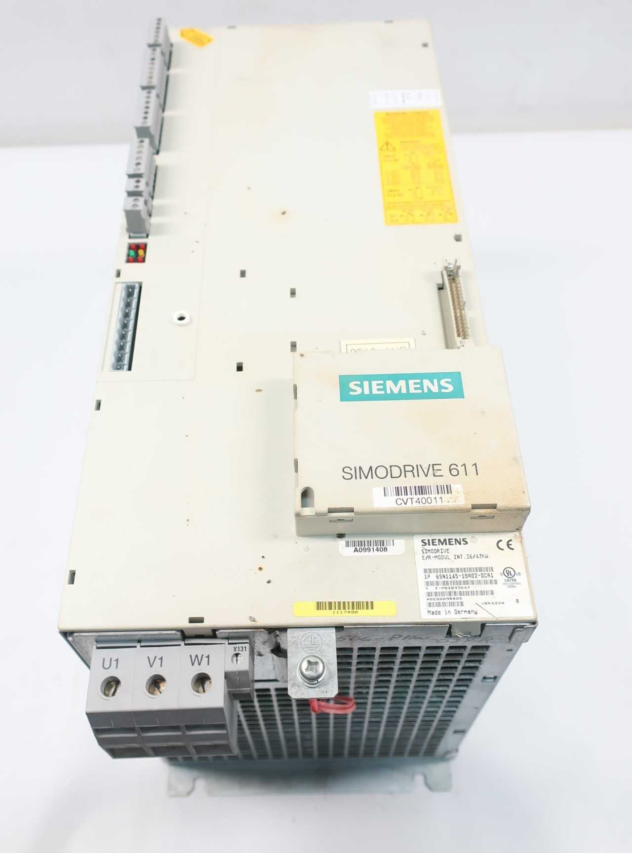 SIEMENS 6SN1145-1BA02-0CA2 SIMODRIVE SERVO DRIVES AND AMPLIFIER - SERVO SIEMENS 6SN1145-1BA02-0CA2 SIMODRIVE SERVO DRIVES AND AMPLIFIER - SERVO