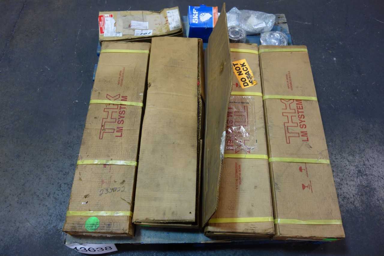 1 PALLET OF ASSORTED LINEAR AND ROLLER BEARINGS- THK, SKF - BEARINGS