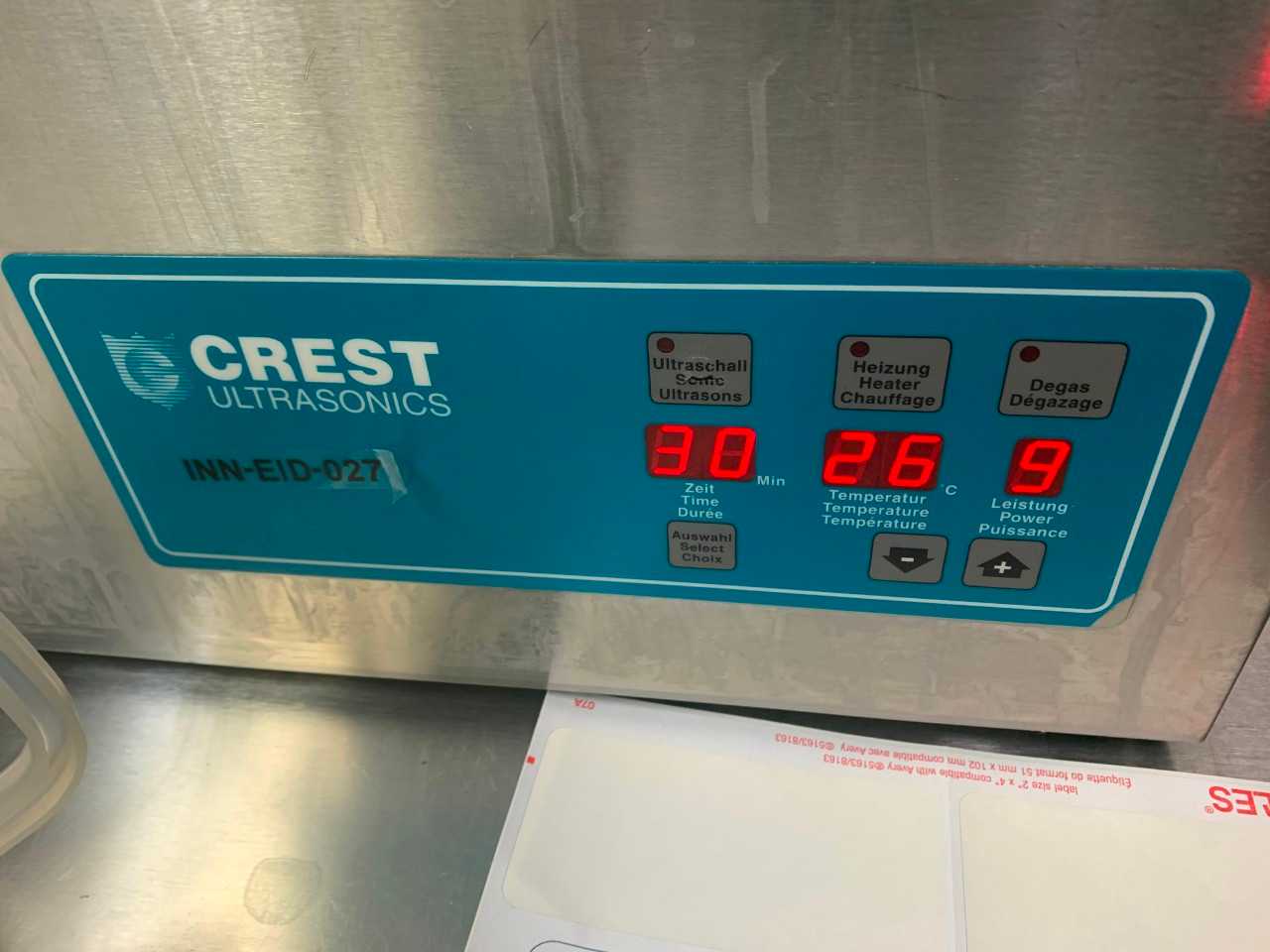 Crest Ultrasonic Tank - PROCESS EQUIPMENT