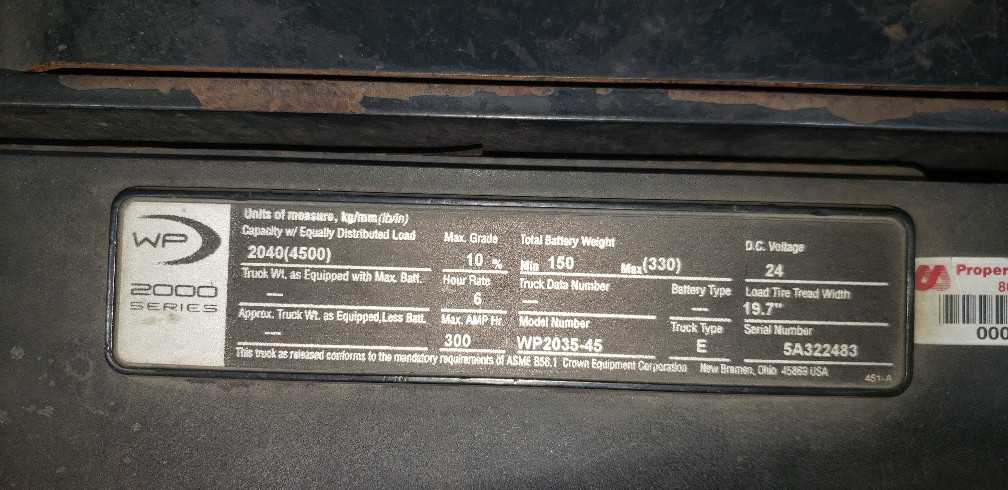 2004 Crown WP2035-45 walkie pallet jack Grove City OH - MANUAL PALLET JACKS