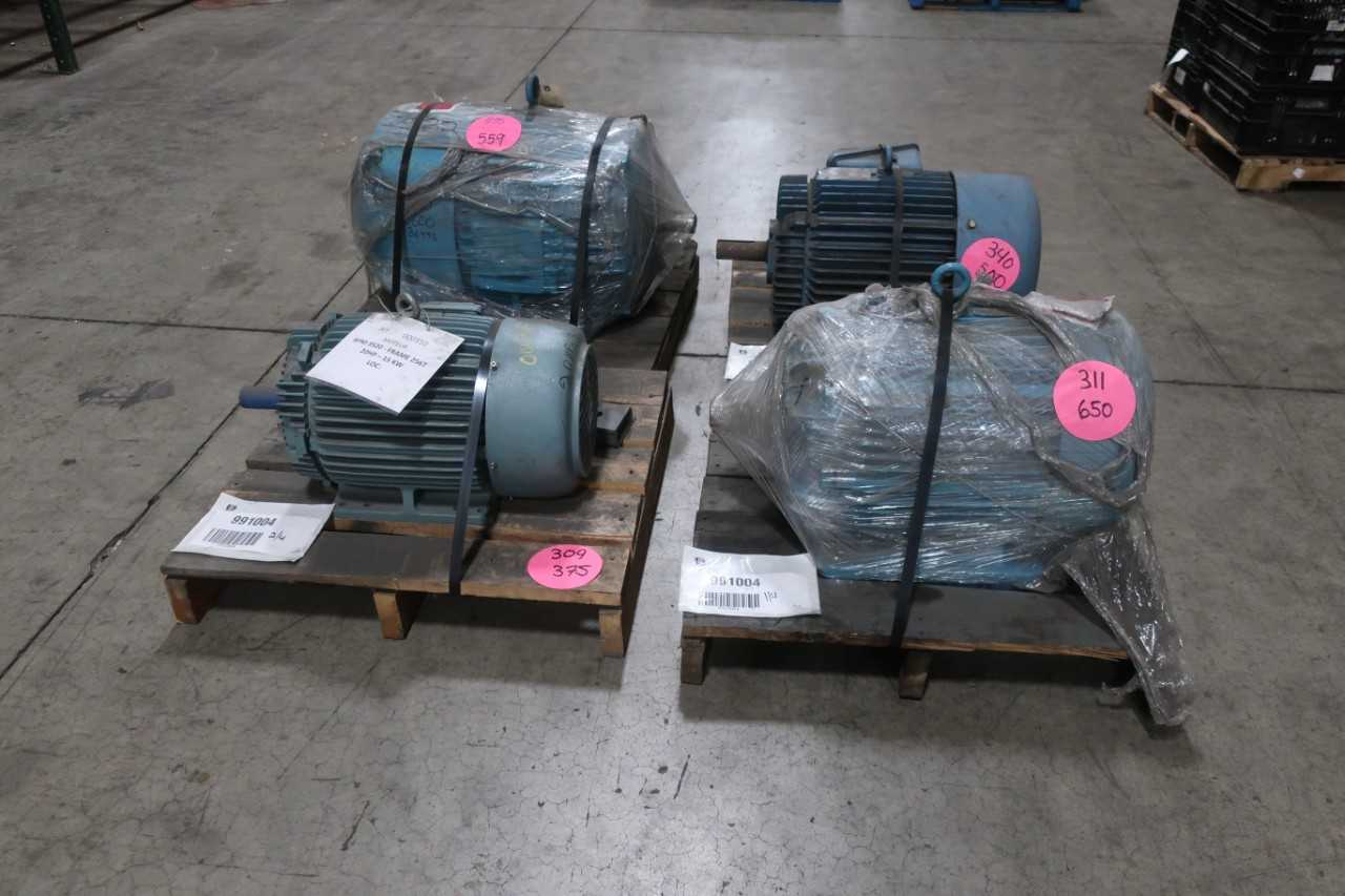 LOT OF 4 ASSORTED 575V ELECTRIC MOTORS - ELECTRIC MOTORS