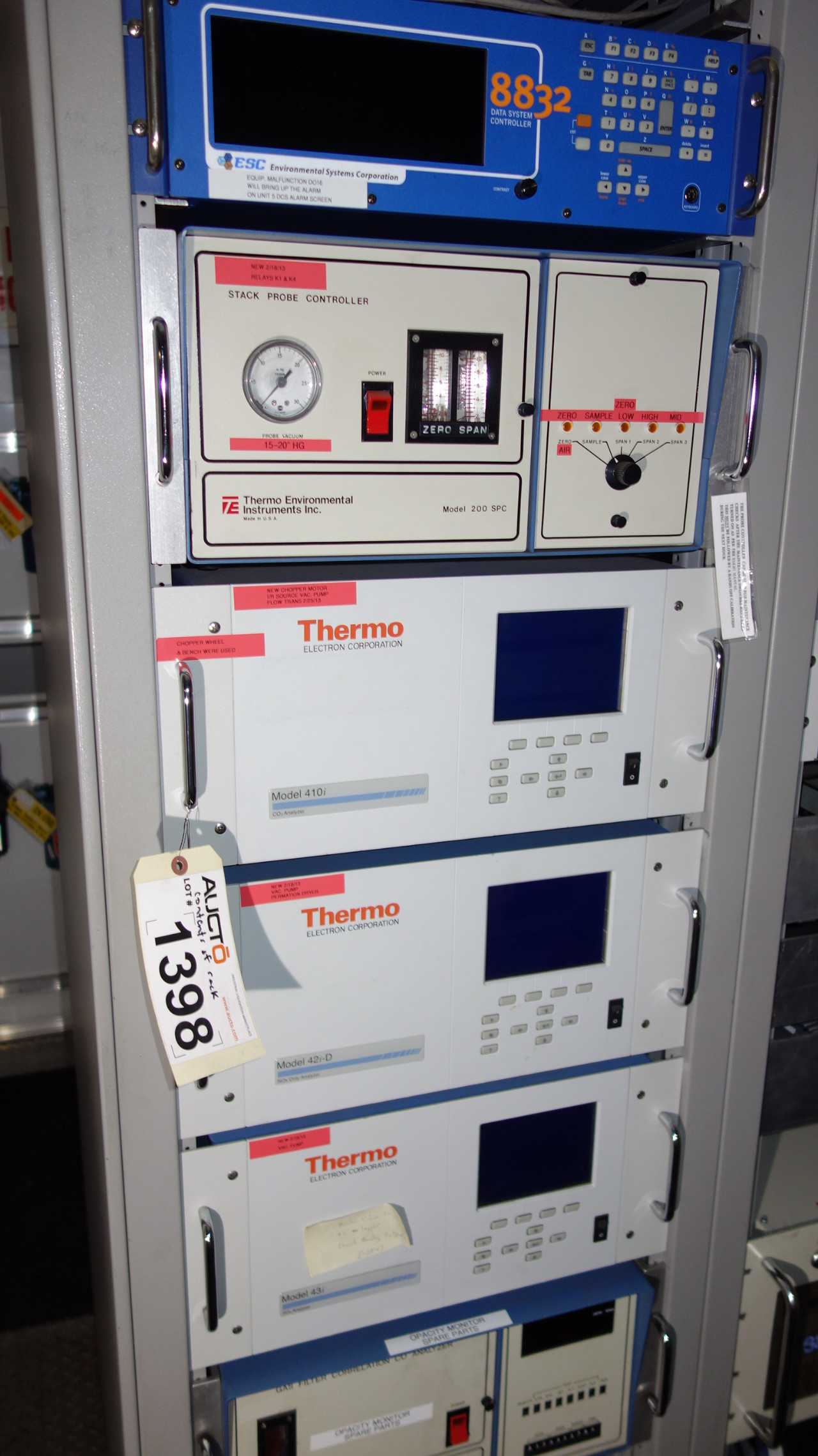 CONTENTS OF RACK, THERMO, ESC, TELEDYNE ANALYZERS - ANALYZER
