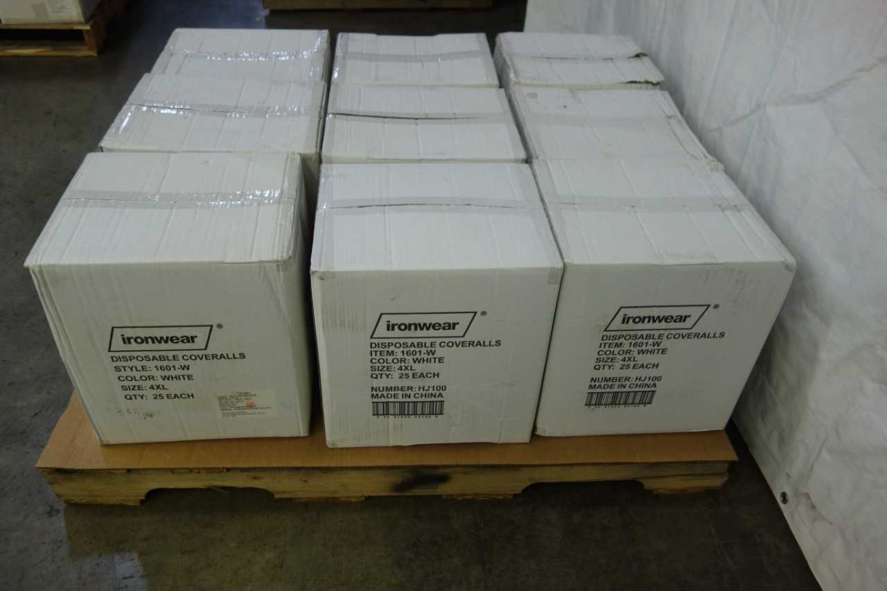 PALLET OF IRONWEAR DISPOSABLE COVERALLS, SIZE 4XL - SAFETY EQUIPMENT