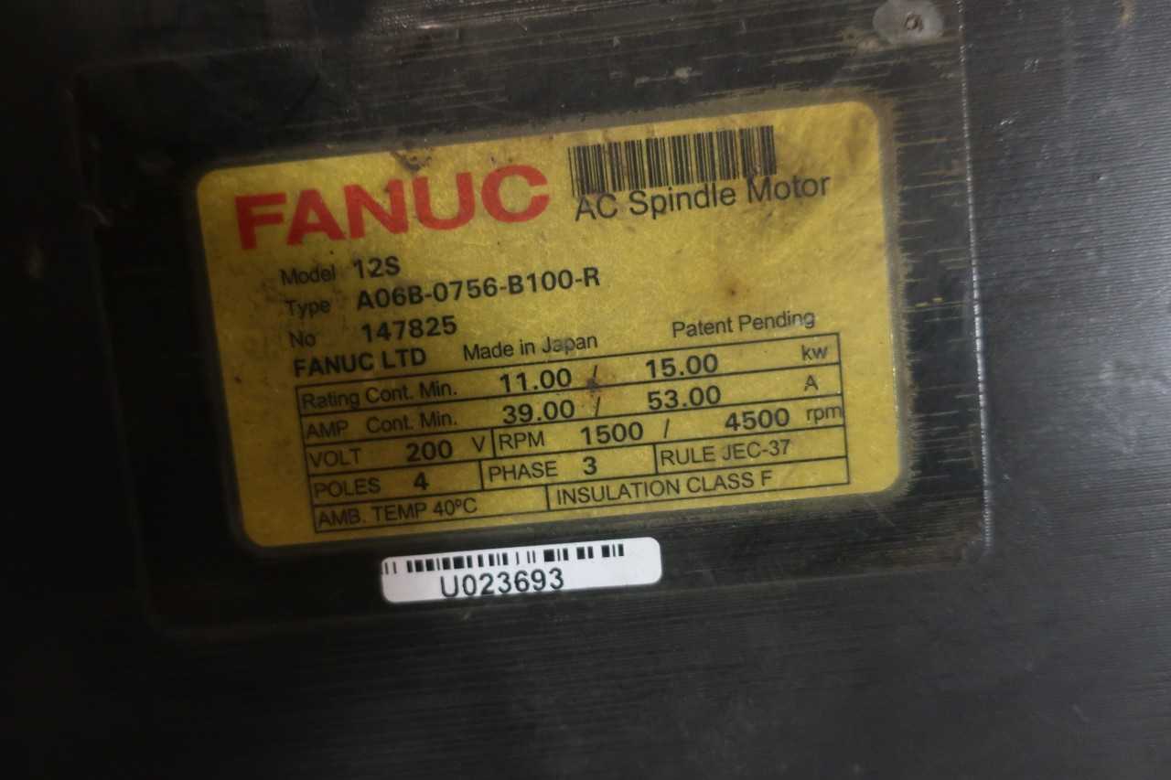 1 LOT OF A06B-0756-B100-R 12S 3PH 15KW 4500RPM 200V-AC SERVO MOTOR- FANUC - SERVO