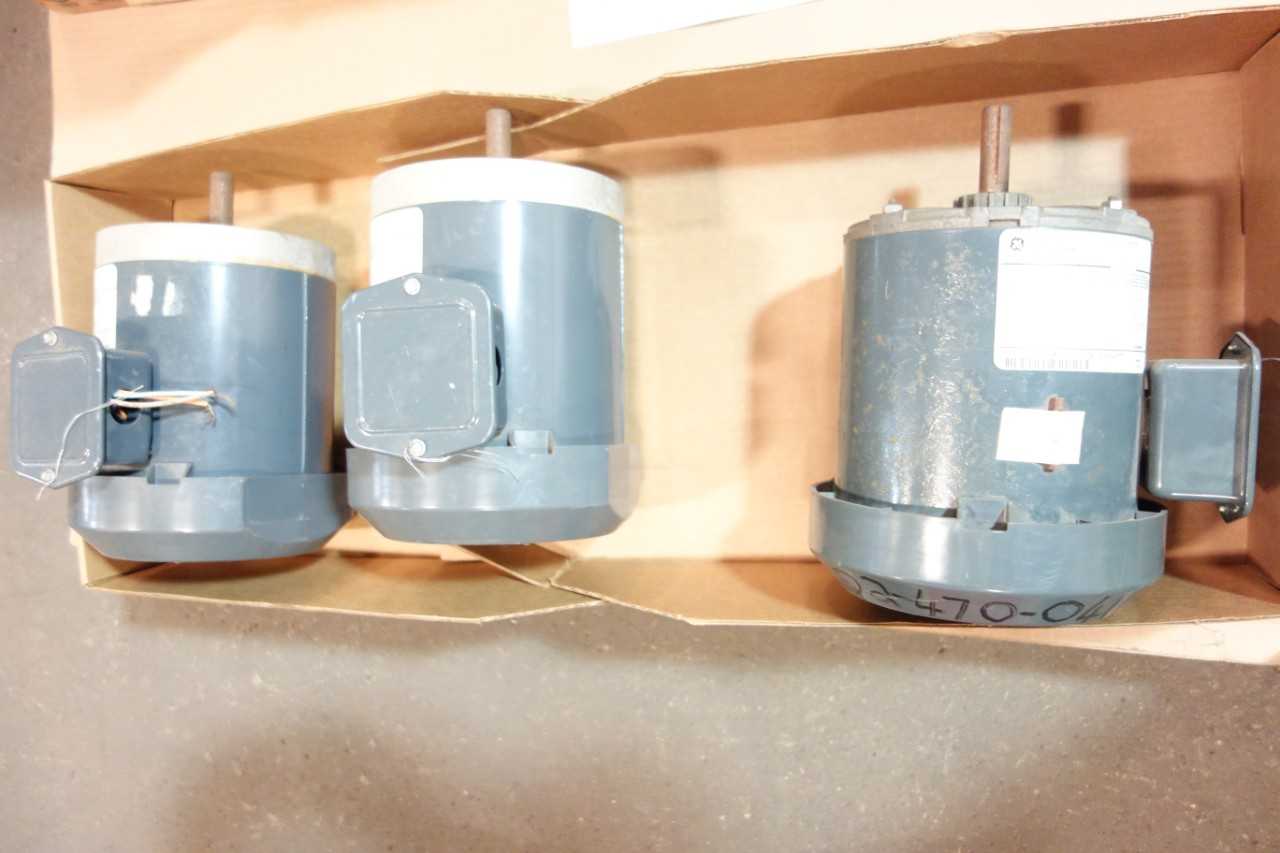 LOT OF 3 ASSORTED AC ELECTRIC MOTORS- GENERAL ELECTRIC - ELECTRIC MOTORS