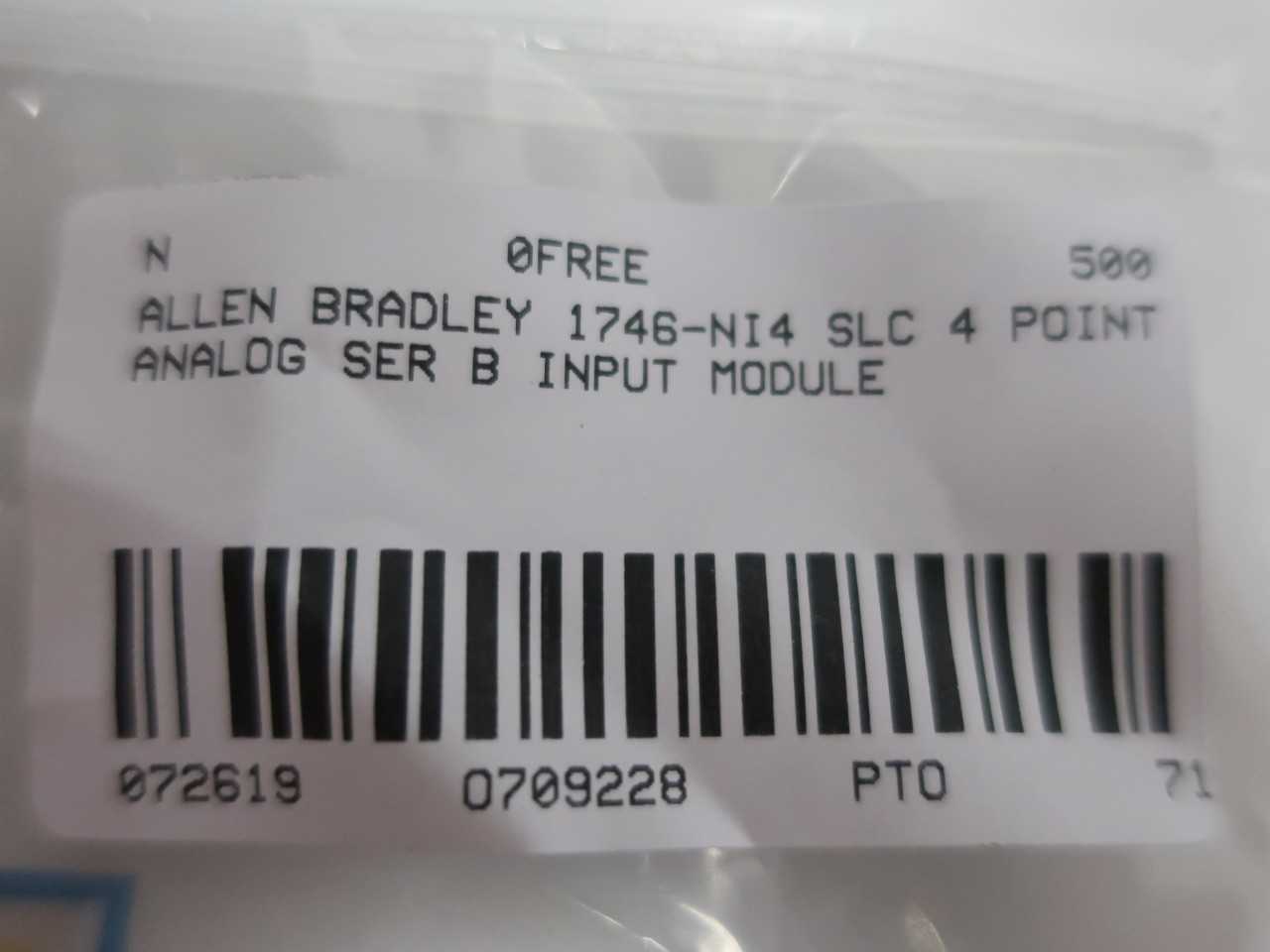 ALLEN BRADLEY 1746-NI4 SLC500 ANALOG INPUT MODULE SER B - AUTOMATION & CONTROLS