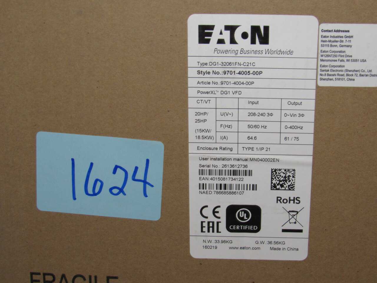 Eaton Variable Frequency Drive - MOTOR DRIVES