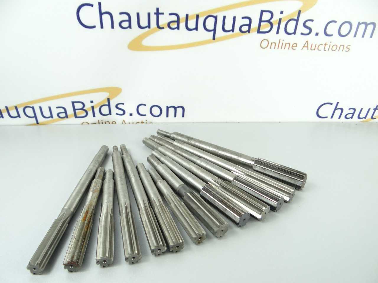 Lot of 13 HSS Reduced Shank Chucking Reamers - MACHINING ACCESSORIES & TOOLING