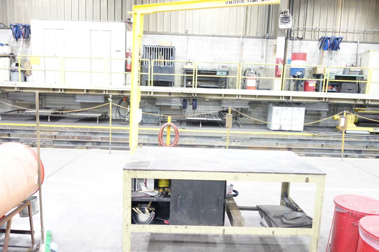 Steel workbench with 100lb jib crane - CRANES