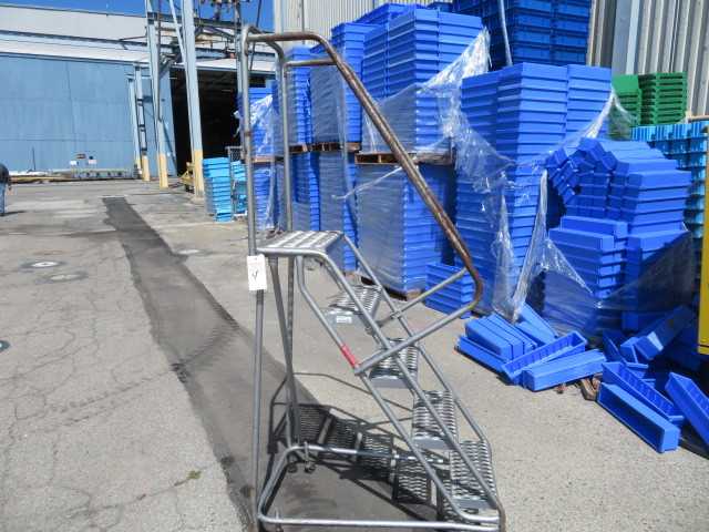Aluminum Ladder on Wheels - PLANT & FACILITY EQUIPMENT
