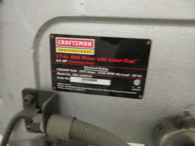 Craftsman 17" Drill - MISCELLANEOUS