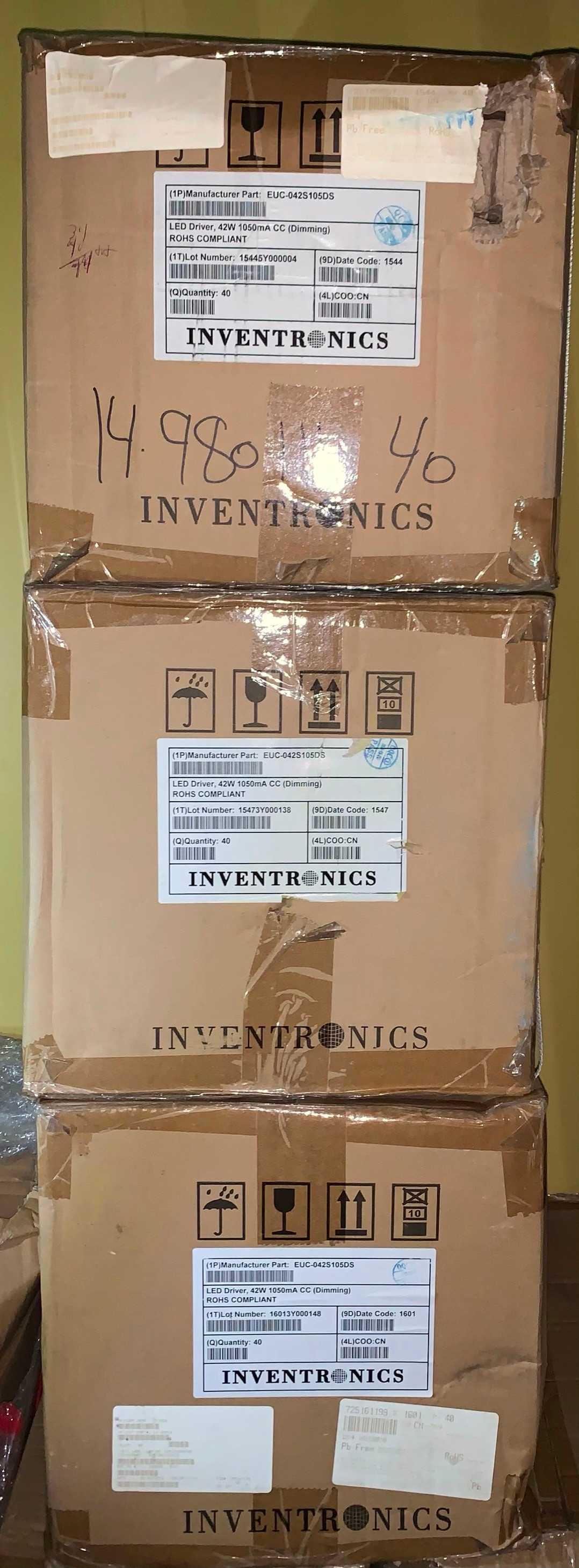 New - Lot of 120 - Inventronics EUC-042S105DS LED Power Supply Driver - ELECTRICAL COMPONENTS