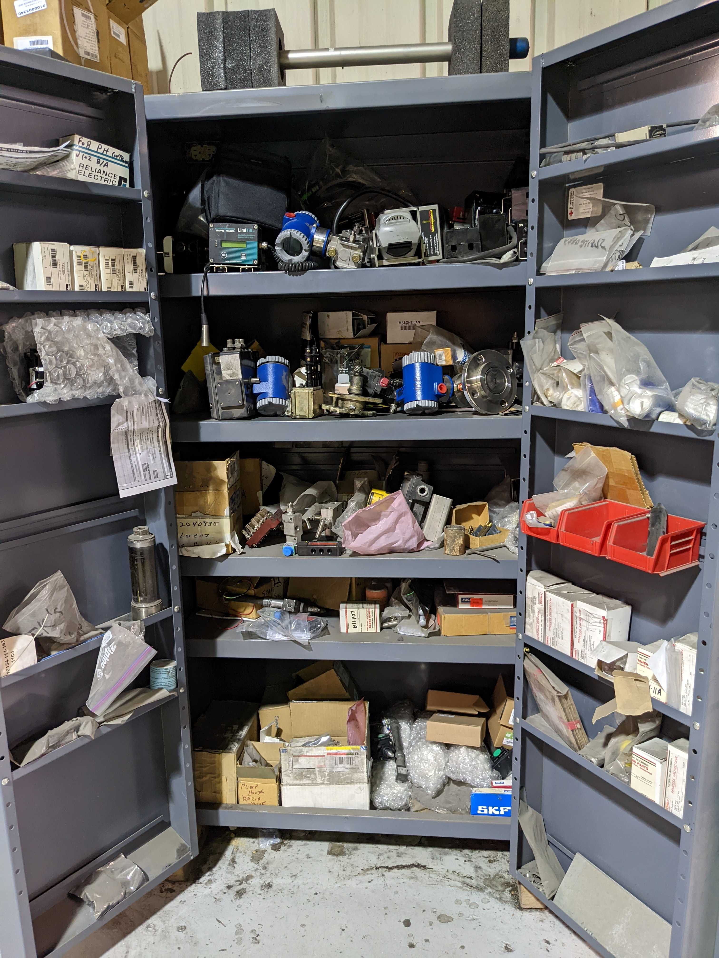CABINET AND CONTENTS - INDUSTRIAL PARTS