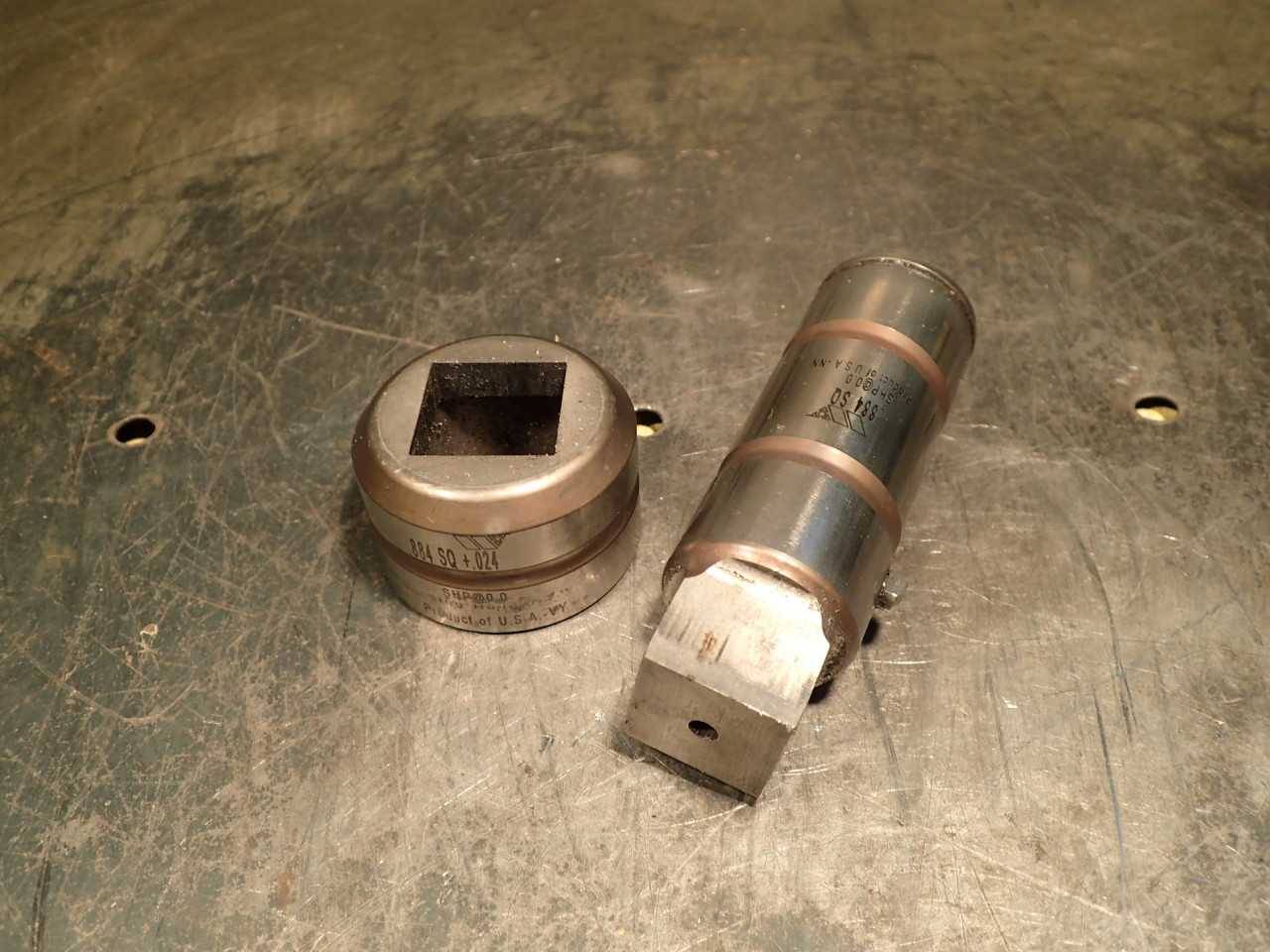 Wilson Tool Slug Hugger II .884" Square Punch & Die Set +.024" 1-7/8" OD Die USA - MACHINING ACCESSORIES & TOOLING