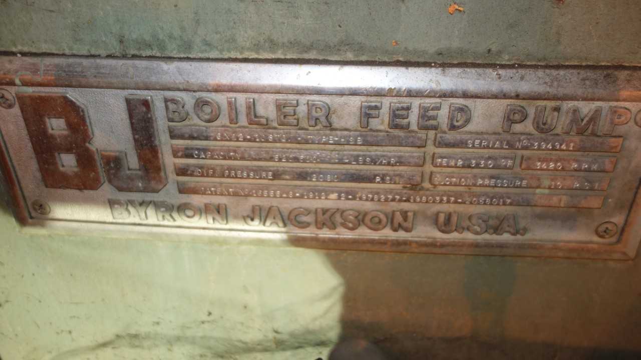 BYRON JACKSON 6X12-10 STG SB 2080PSI BOILER FEED PUMP - PUMPS