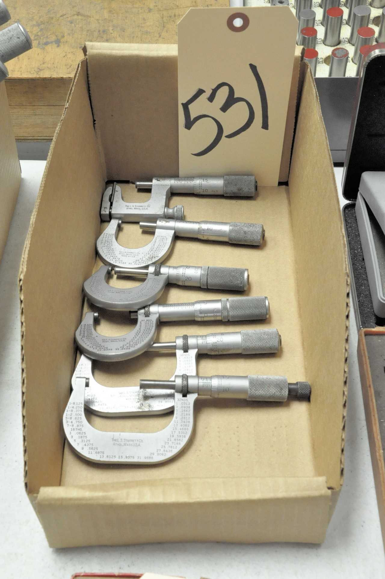 Lot-Starrett 6-Piece Micrometers in (1) Box - ELECTRIC POWER TOOLS