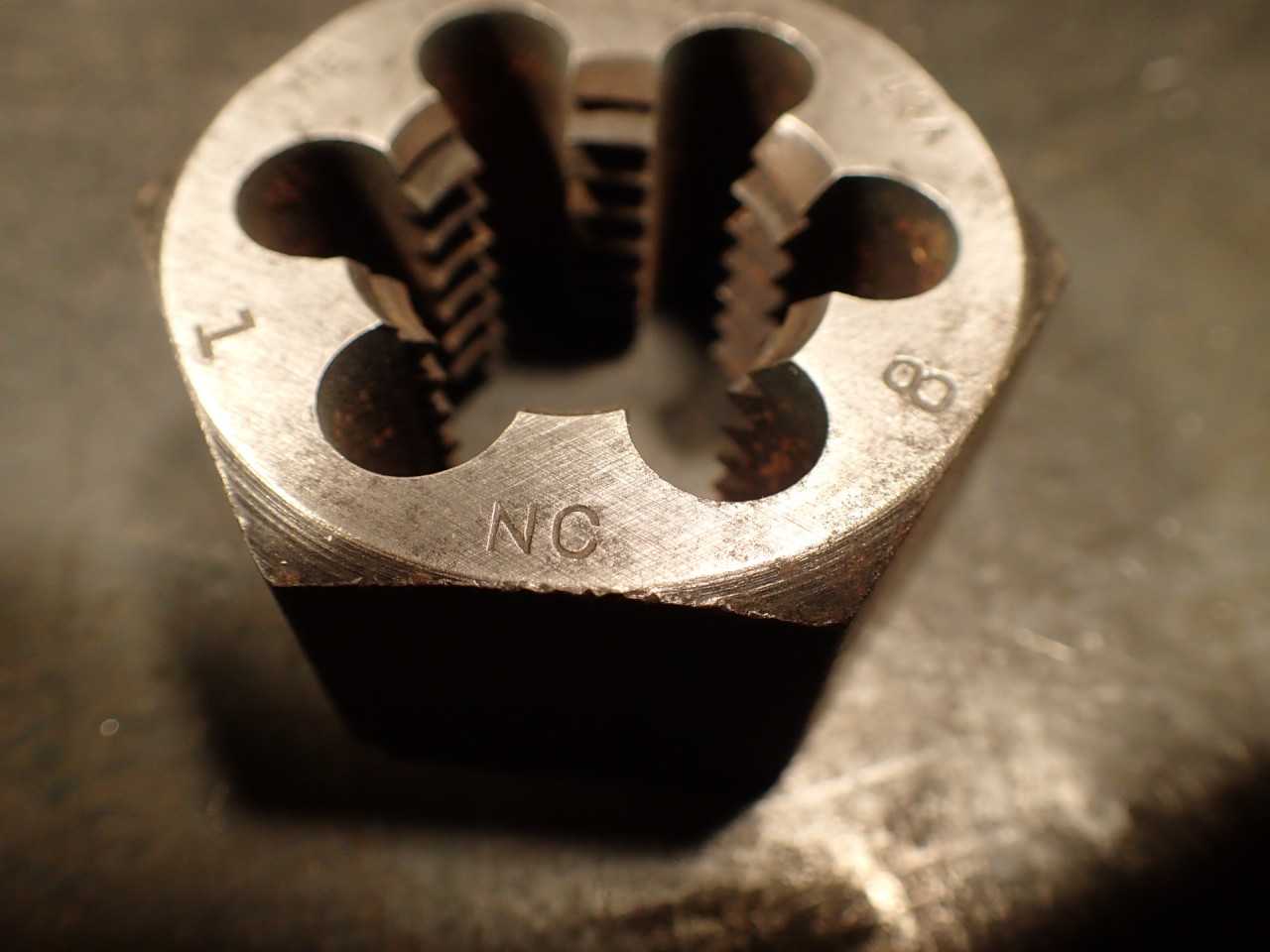 Greenfield 1" -8 NC Hexagon Body Rethreading Thread Die: 1-13/16" Across Flats - END MILLS