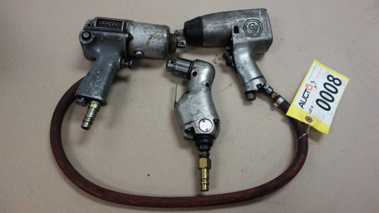 LOT OF 3 ASSORTED PNEUMATIC TOOLS - PNEUMATIC POWER TOOL