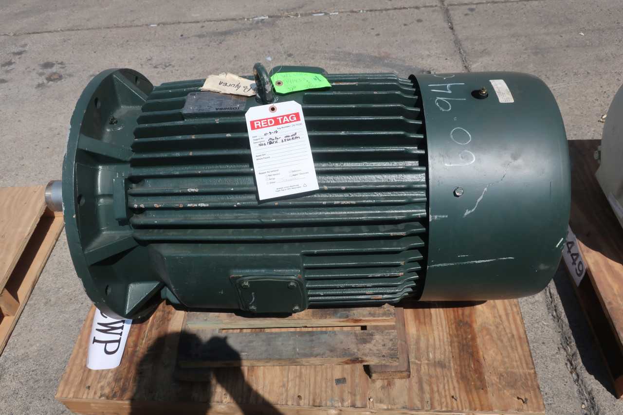 TOSHIBA MOTOR 2FA4100L1EBFG 100HP 460V 3555RPM 2P - ELECTRIC MOTORS