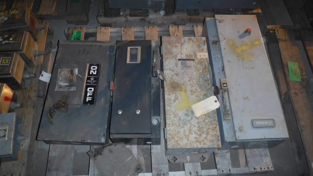 Lot of Assorted Safety Switches and motor starters - ELECTRICAL COMPONENTS