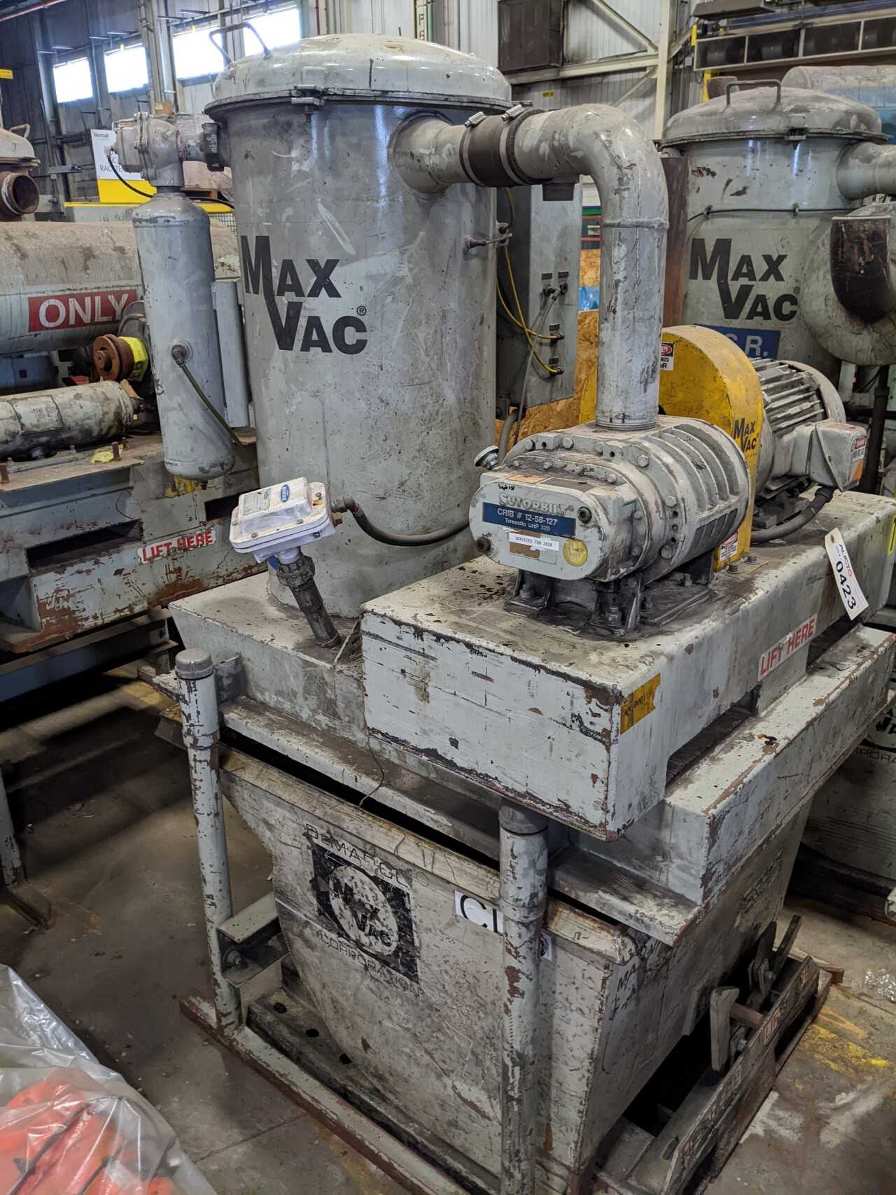 DEMARCO MAX VAC SOMORBILT PORTABLE INDUSTRIAL VACUUM BLOWER SYSTEM - VACUUM PUMP