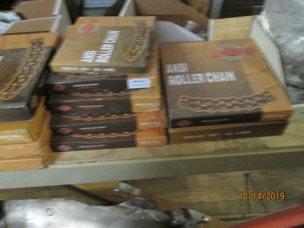 LOT OF ASSORTED STAINLESS STEEL CHAINS - ROLLER CHAIN