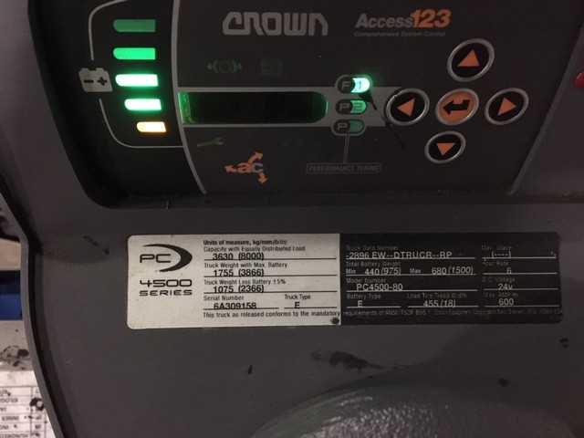 2012 CROWN PC4500-80 CENTER RIDER PALLET JACK, SUWANEE, GA - MATERIAL HANDLING