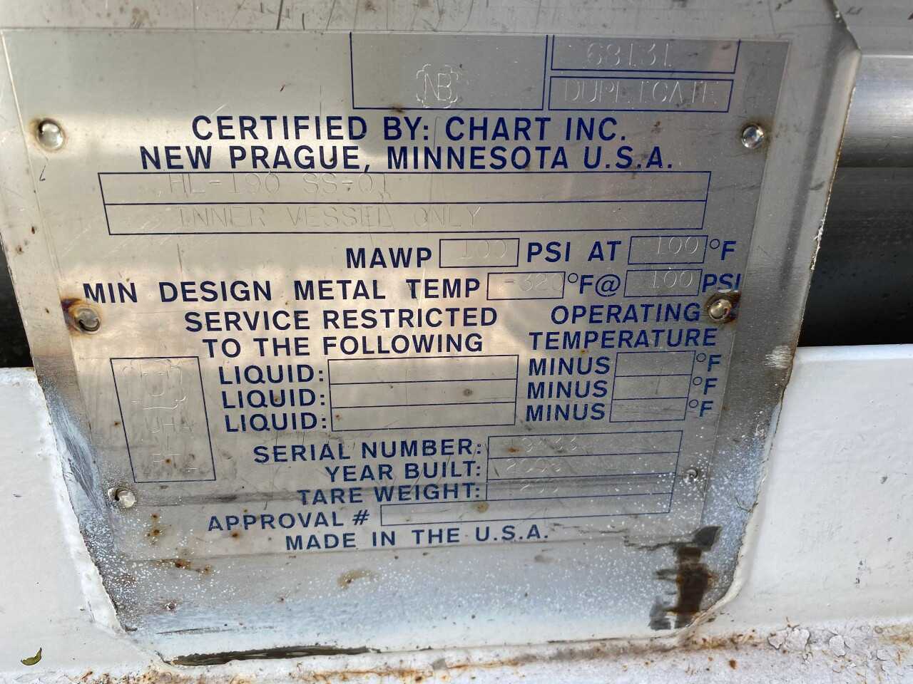 Chart Portable Bulk Tank - PROCESS EQUIPMENT