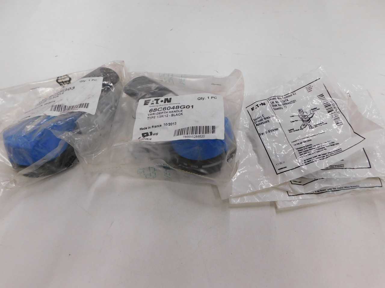 Lot of Quantity 9x MCCB Accessories - Rotary Handles, Wire Terminal Kits - ELECTRICAL COMPONENTS