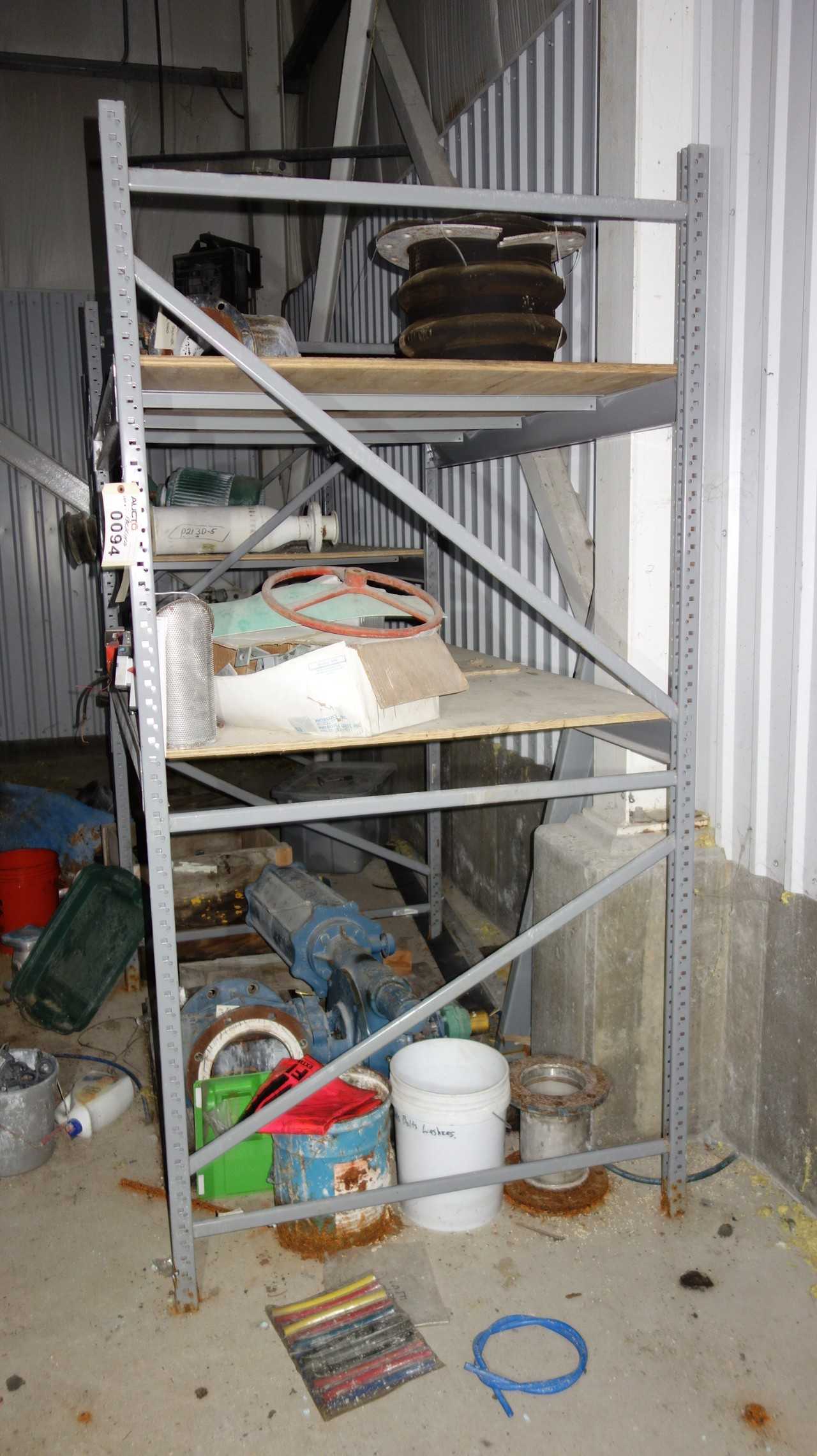 2 SECTIONS OF STEEL SHELVES / RACKING (EXCLUDING CONTENTS) - PALLET RACKING
