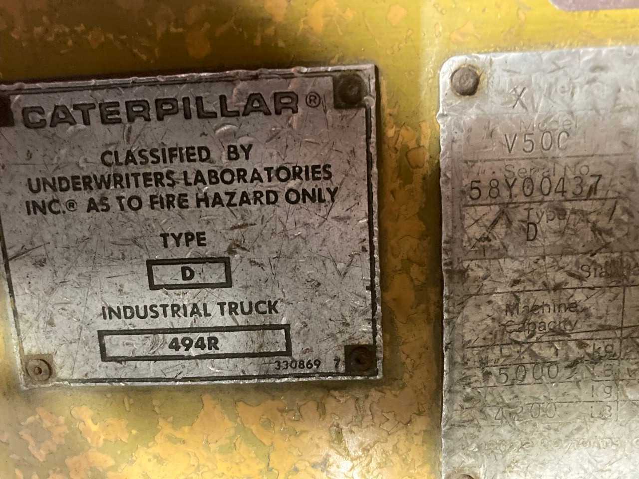 Caterpillar V50C Mustang 5000lb forklift - FORKLIFTS