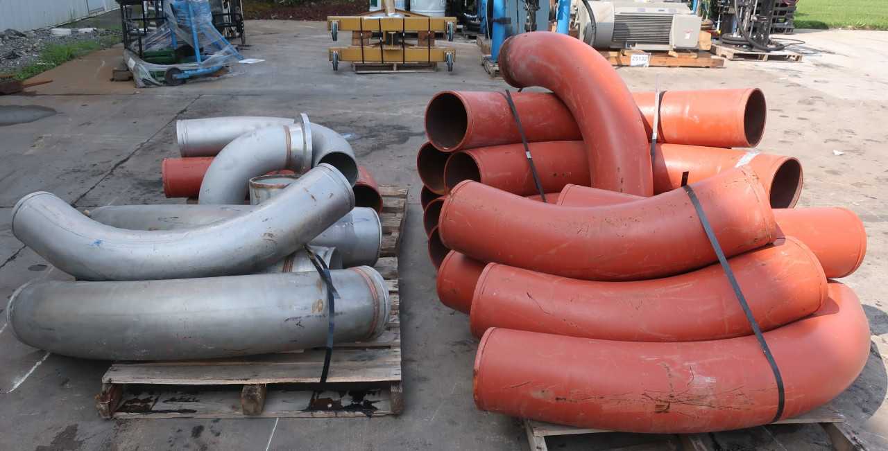 4 PALLETS OF ASSORTED STAINLESS STEEL & STEEL PIPE FITTINGS - PROCESS EQUIPMENT