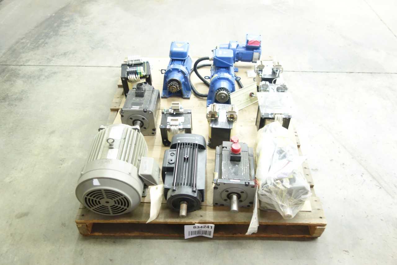 PALLET OF SERVO MOTORS, GEAR MOTORS, TRANSFORMERS - SERVO