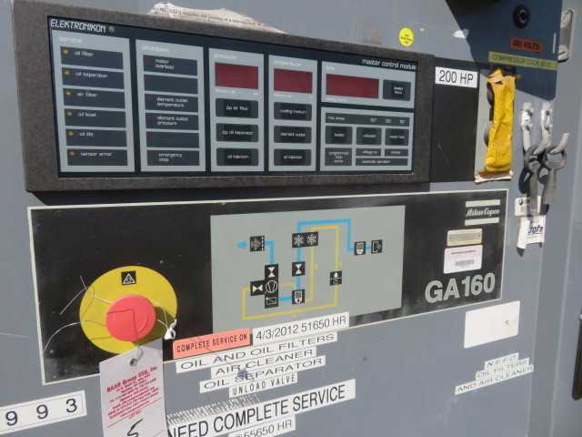 Atlas Copco Model GA 160 Air Compressor - MISCELLANEOUS