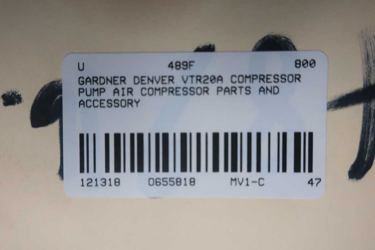 GARDNER DENVER VTR20A COMPRESSOR PUMP ASSEMBLY AIR COMPRESSOR PARTS AND ACCESSORY - AIR COMPRESSORS