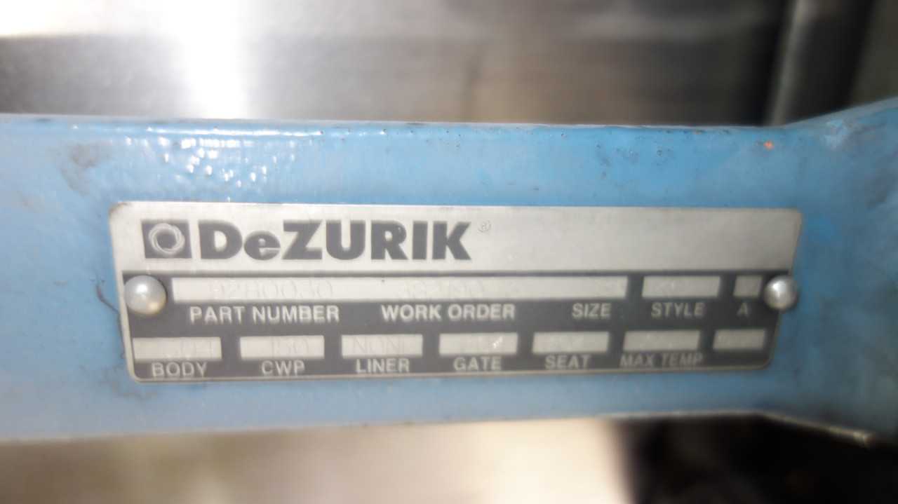 LOT OF 3 DEZURK 8IN KNIFE GATE VALVES STAINLESS - KNIFE GATE VALVE