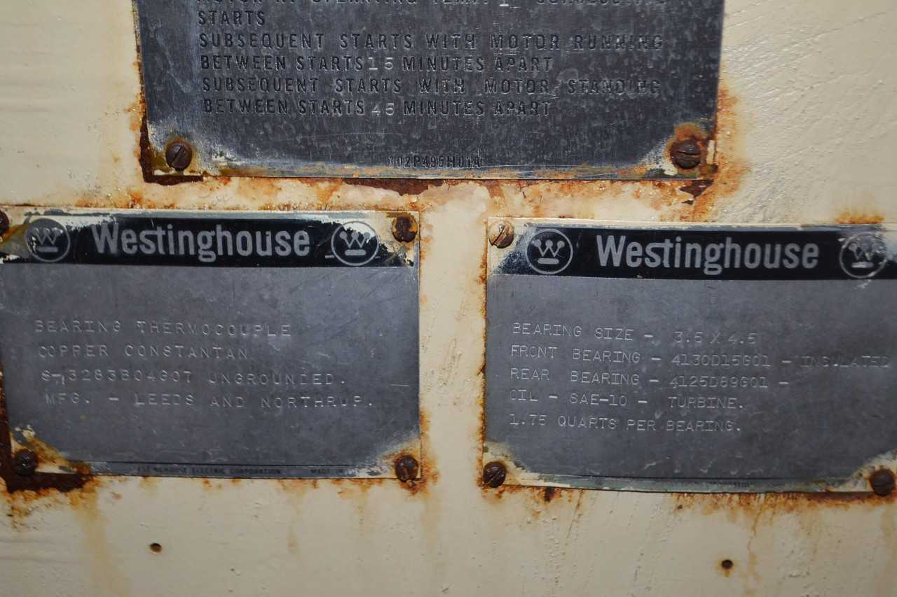 WESTINGHOUSE HSW2 1250 HP 4160V HORIZONTAL MOTOR - ELECTRIC MOTORS