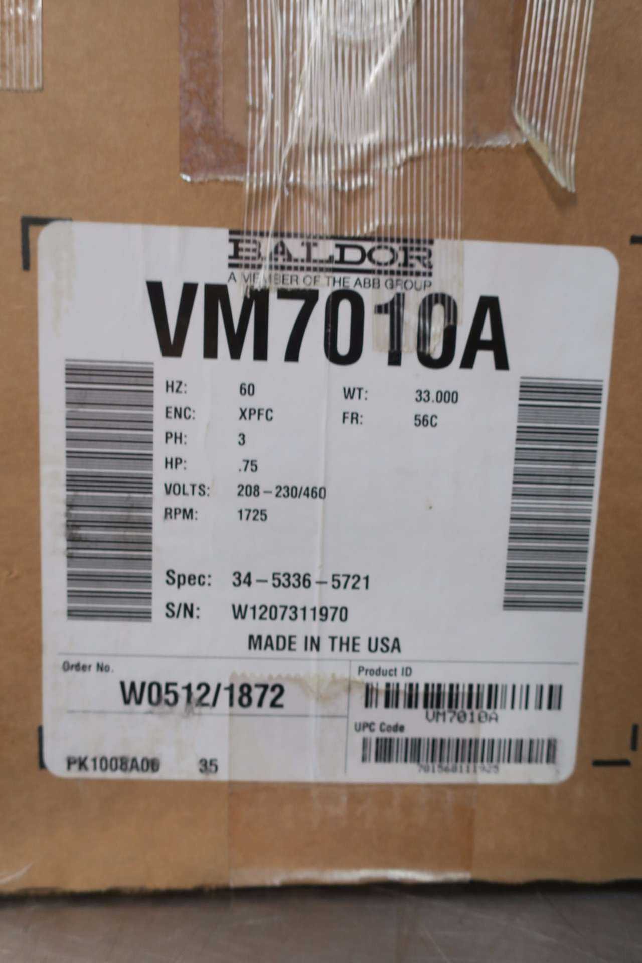 NEW BALDOR VM7010A 3/4 HP 460V-AC ELECTRIC MOTOR - ELECTRIC MOTORS