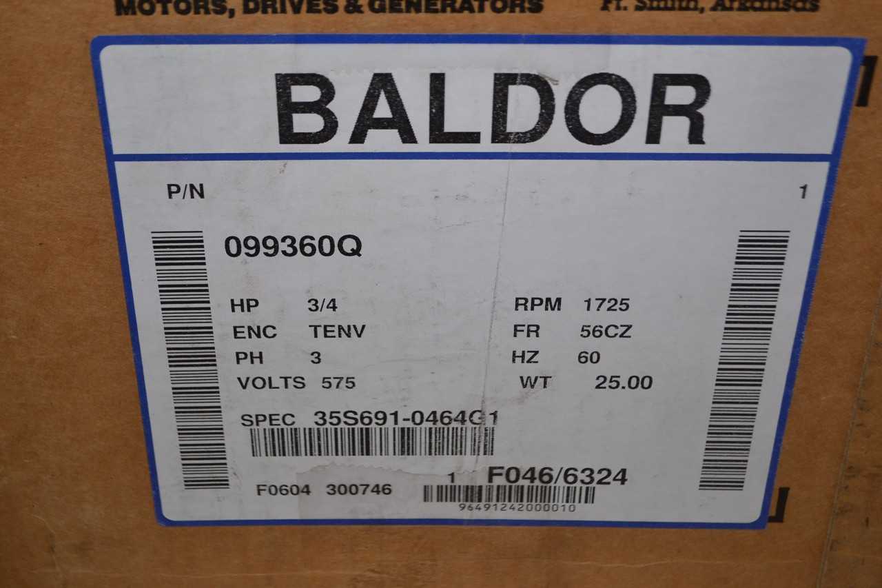 NEW BALDOR 09960Q 3/4HP ELECTRIC MOTOR - ELECTRIC MOTORS