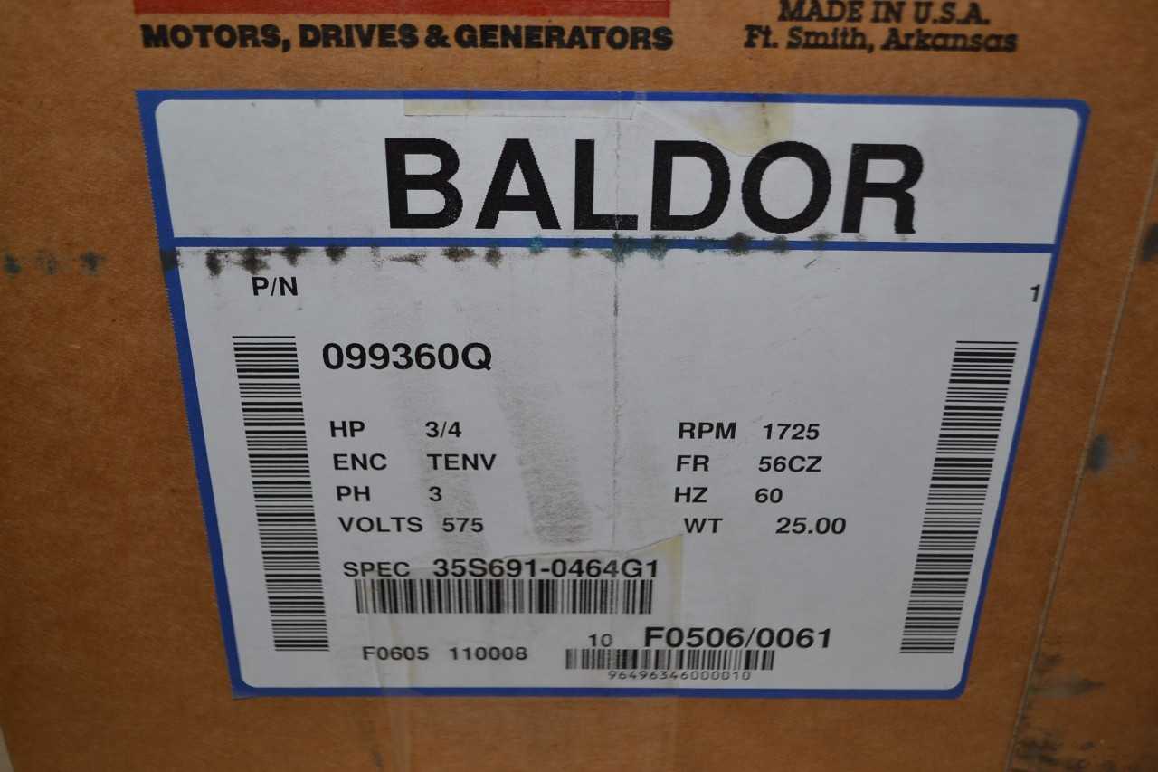 NEW BALDOR 09960Q 3/4HP ELECTRIC MOTOR - ELECTRIC MOTORS