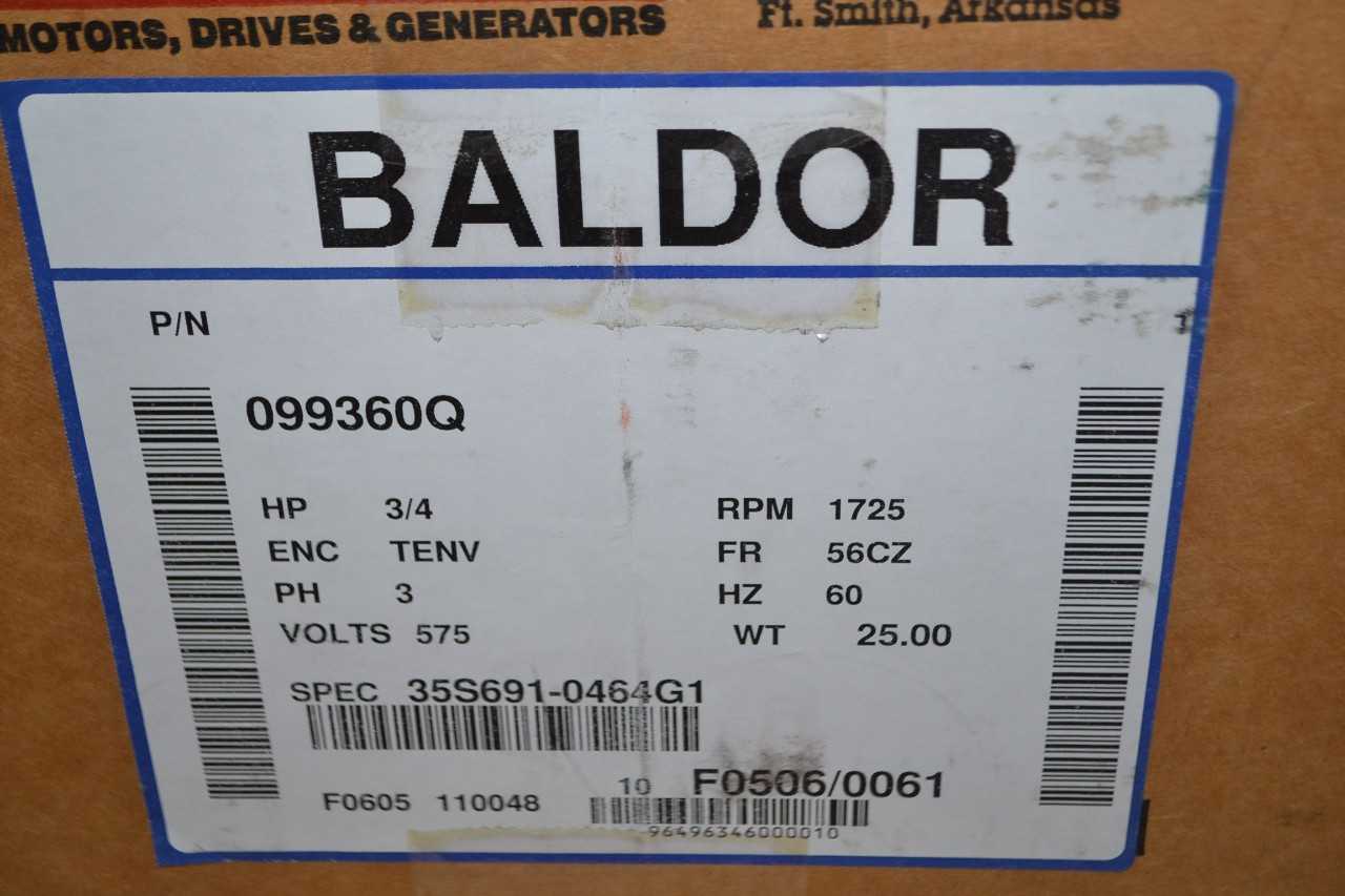 NEW BALDOR 09960Q 3/4HP ELECTRIC MOTOR - ELECTRIC MOTORS