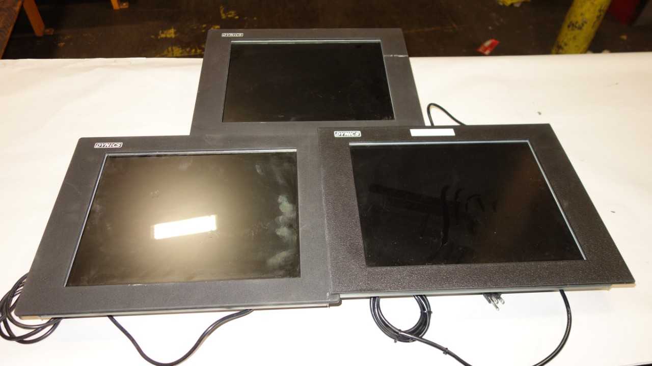 LOT OF 3 ASSORTED DYNICS FX17PLXPIX0AI OPERATOR INTERFACE PANEL - HMIS & DISPLAYS