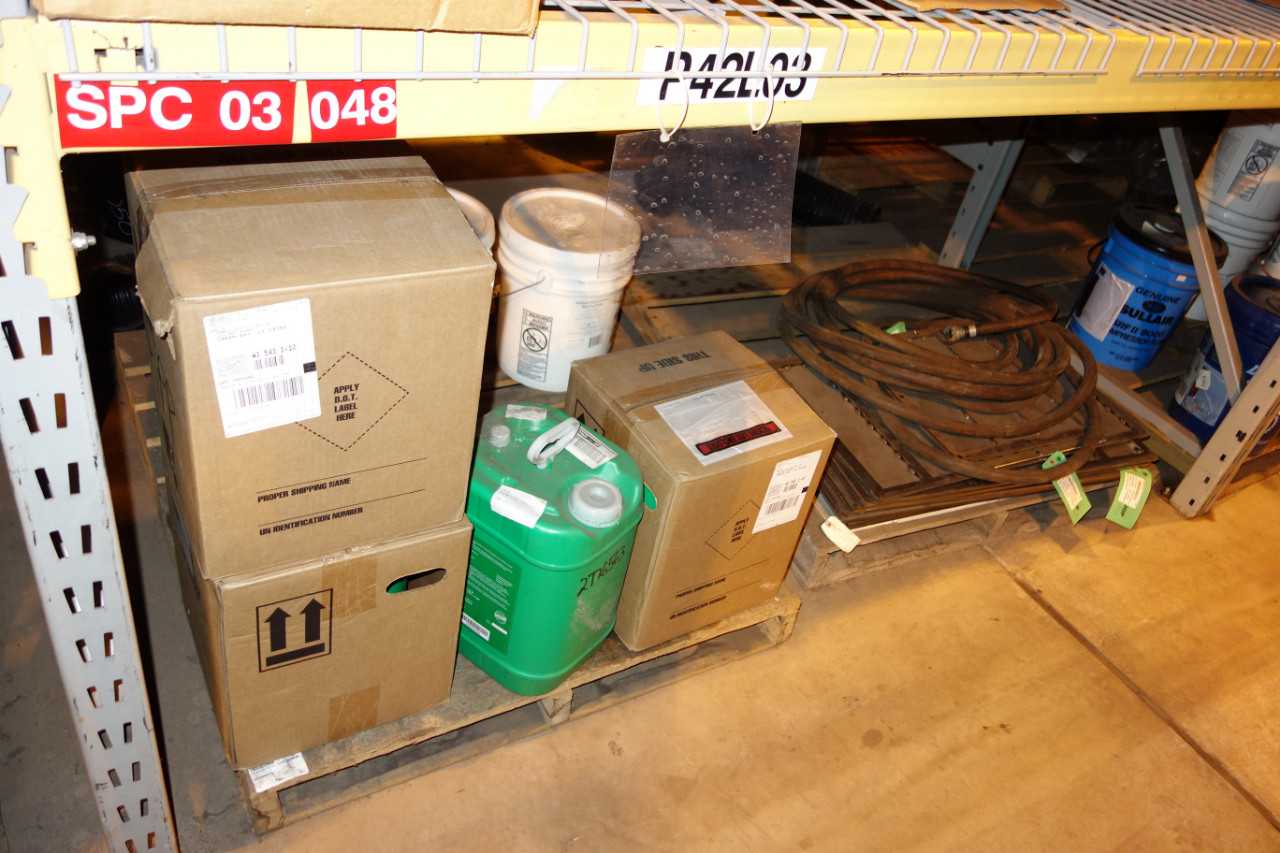 CONTENTS OF 2 UPRIGHT RACKING SECTIONS, TURBINE - INDUSTRIAL PARTS