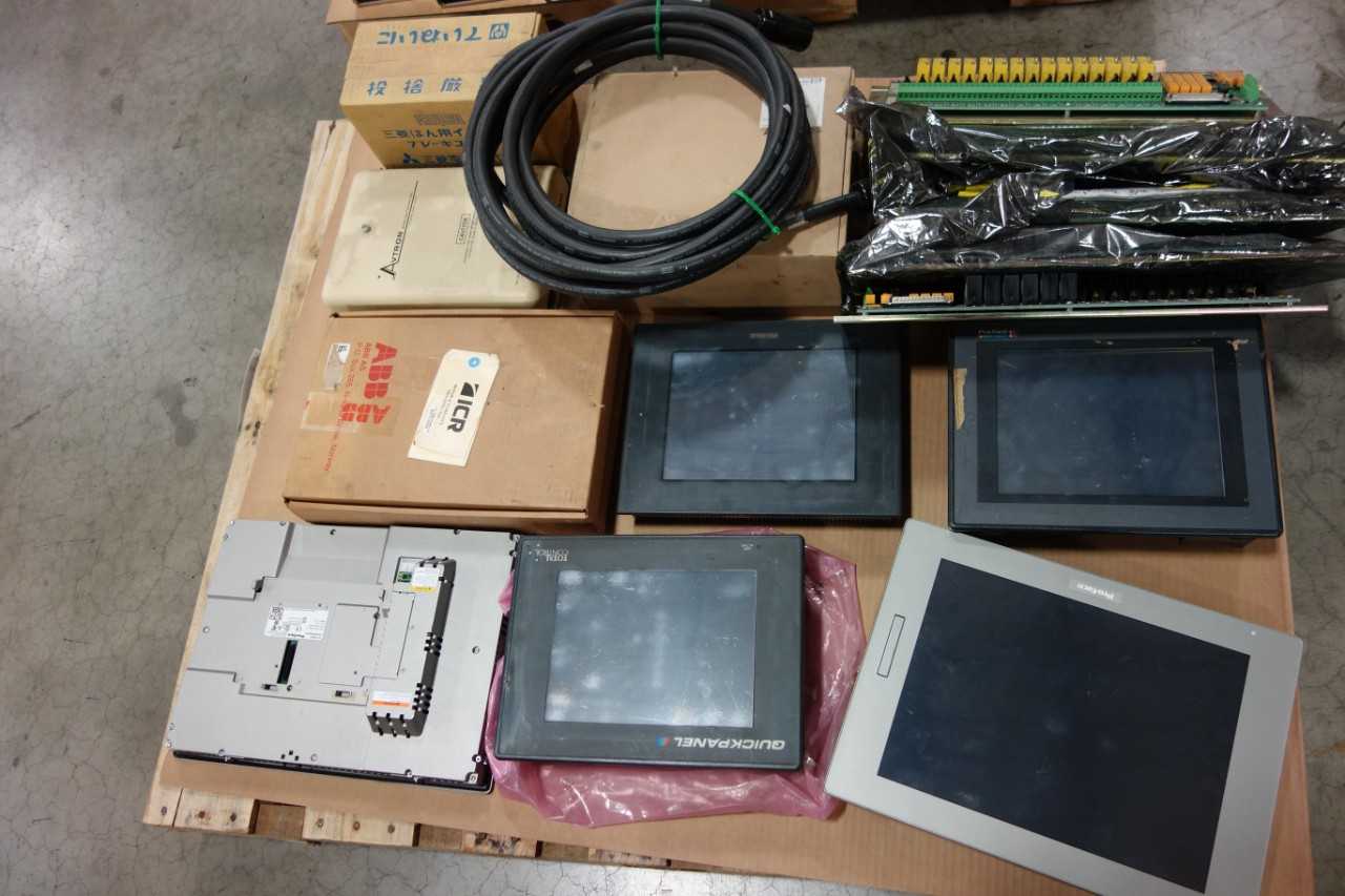 1 PALLET OF ASSORTED ELECTRICAL- DISPLAY MODULE CONTROLS, CIRCUIT BOARD CONTROLS, OPERATOR INTERFACE PANEL, CORDSET CABLE- PRO-FACE, FISHER, ABB, ENDRESS HAUSER - AUTOMATION & CONTROLS